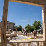 Walls are being framed for the monastery