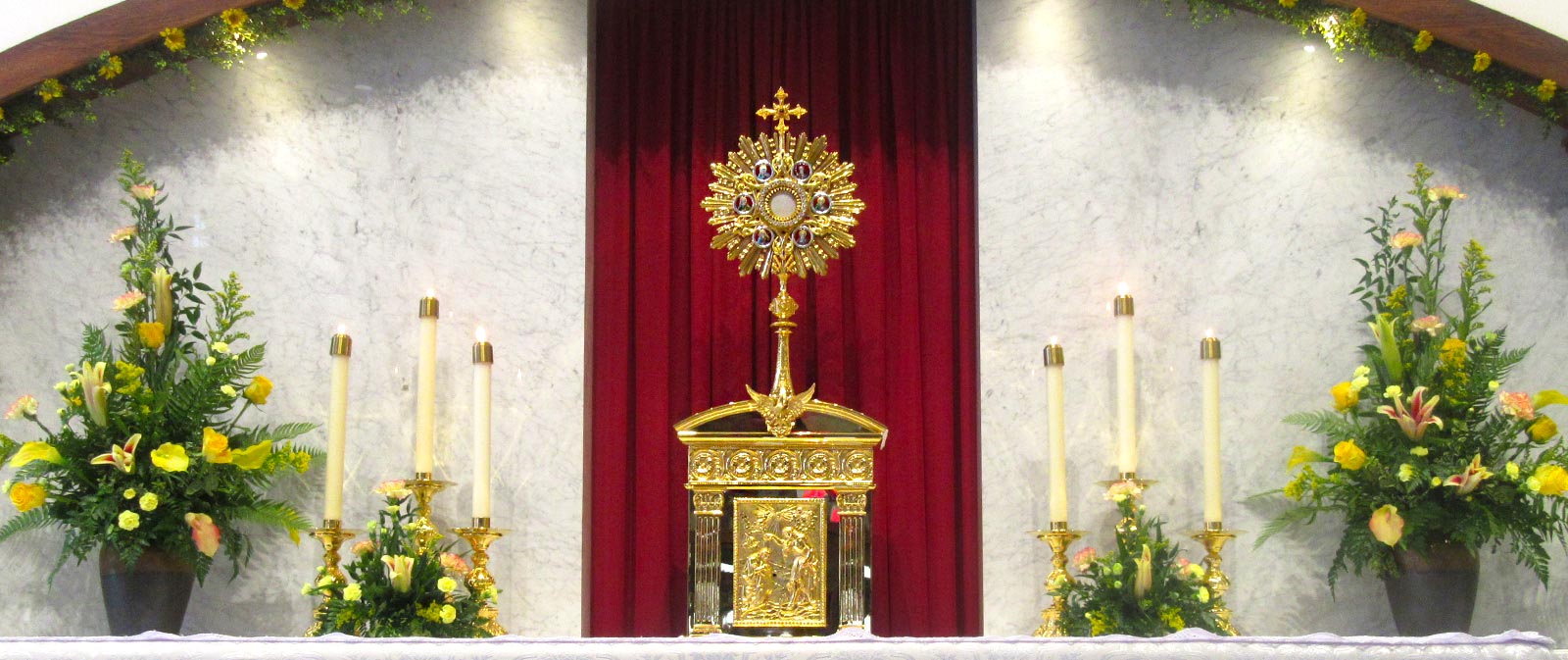 Monstrance on an altar